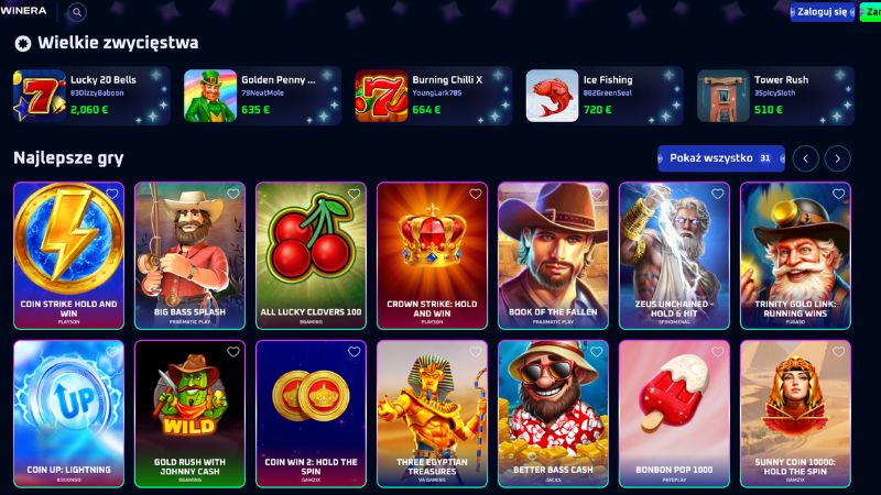 Spinwinera Casino screenshot
